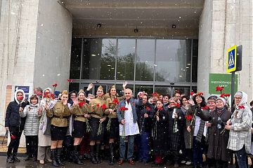 Оркестр пожарно-спасательного гарнизона Москвы принял участие в памятной акции ко Дню Победы